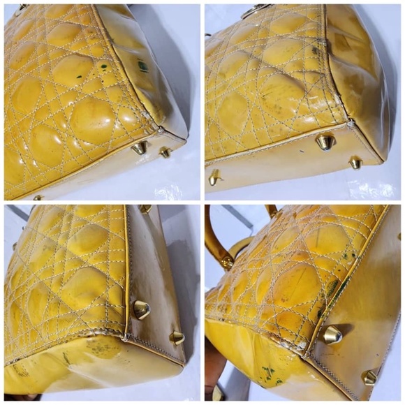 Authentic Christian Dior Cannage Lady Dior Patent Leather Tote Bag - Picture 14 of 15